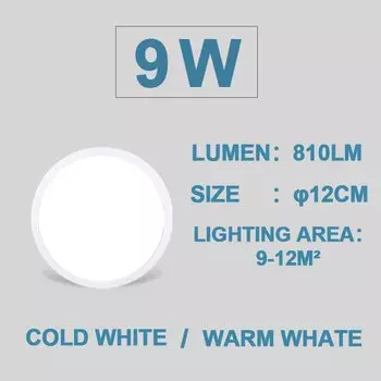 MARPOU Ультратонкая круглый потолочный светильник 9/13/18/24 Вт