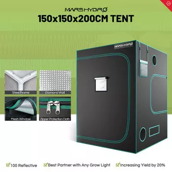 Mars Hydro светоотражающий тент для выращивания растений 1680D 150x150x200см