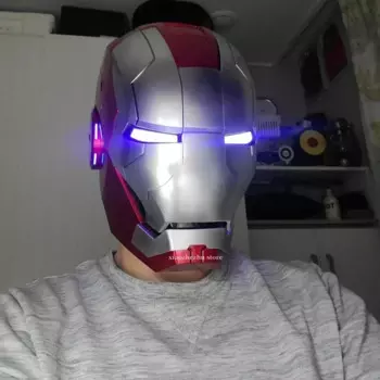 Marvel Мстители 1/1 Железный человек Mk5 шлем носимый автоматический голосовой активированный электрический открывающийся закрывающийся коллекция Декор игрушки