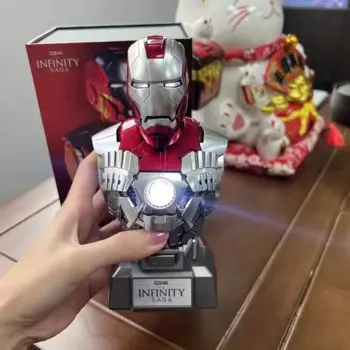 Marvel Железный Человек Mk5 Бюст Декомпрессия Bluetooth Динамик Фигурка Коллекция Настольные Украшения Аниме Периферийные устройства Подарки для мальчиков