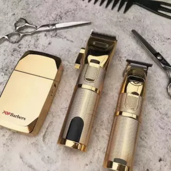 Машинка для стрижки волос Pop Barbers P800/P700/P600, профессиональный комплект, триммер с ЖК-дисплеем, Беспроводная Машинка для мужчин