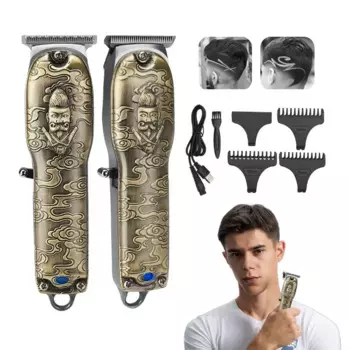 Машинка для стрижки волос Resuxi JM-1015 с полностью металлическим корпусом, перезаряжаемая электрическая машинка для стрижки, профессиональная машинка для стрижки волос для парикмахерской