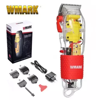 Машинка для стрижки волос WMARK NG-108, прозрачная, с нескользящей крышкой, 2200 мА · ч