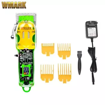 Машинка для стрижки волос WMARK NG-408, Профессиональная USB-машинка для стрижки волос с прозрачной крышкой и лезвием для выцветания