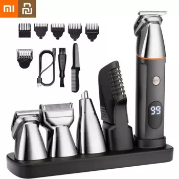 Машинка для стрижки волос Xiaomi Youpin, аккумуляторная многофункциональная машинка для стрижки волос в носу, мужские электрические аксессуары для парикмахера