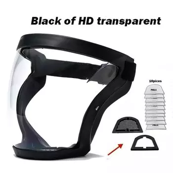 Маска для лица, очки HD TP, суперзащитная противотуманная, анфас, покрытие для головы, многоразовая защита для кухни