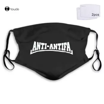 Маска для лица с черным текстом и фильтром