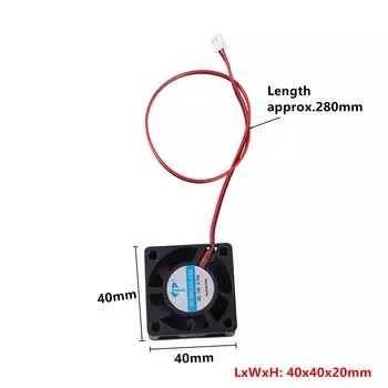 Масляный бесшумный вентилятор 40х40х20 мм / 92х92х25 мм 12В