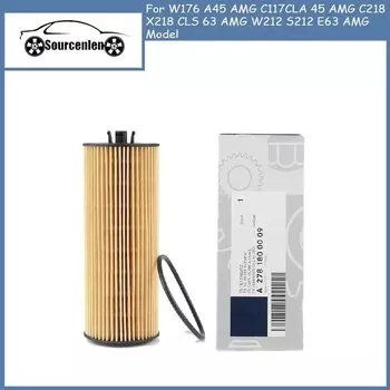 Масляный фильтр A2781800009 2781800009 2781840125 для W176 A45 AMG C117CLA 45 AMG/C218 X218 CLS 63 AMG W212 S212 E63 AMG Модель