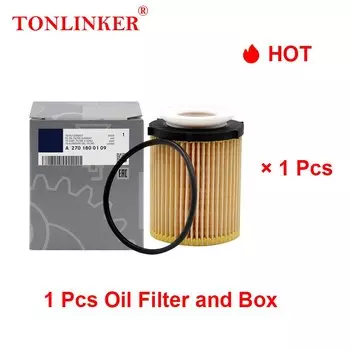 Масляный фильтр TONLINKER A2701800109 для Mercedes Benz E Class W213 S213 2016 2017 2018 2019 2020 2021 2022 E200 E350e E300 E300e, M274,M264 автомобильные аксессуары A2701840225