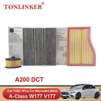 Масляный фильтр TONLINKER для салона Mercedes Benz A Class V177 W177 2018 2019 2020 2021 2022 A200 A220 A35 A45S AMG, автомобильные аксессуары