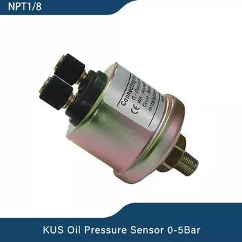 Масляный манометр KUS 52 мм 0-5 бар 0-10 бар для морского авто с красной и Желтой подсветкой 12 В 24 В