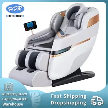 Массажное кресло для всего тела с нулевой гравитацией 4D шиацу, массажное кресло с подогревом и динамиком Bluetooth SL Track