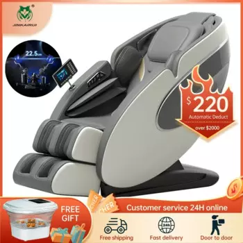 Массажное кресло Jinkairui с подогревом для дома и офиса, массажное кресло с нулевой гравитацией, Электрическое Кресло-шиацу, многофункциональное кресло с подушкой безопасности