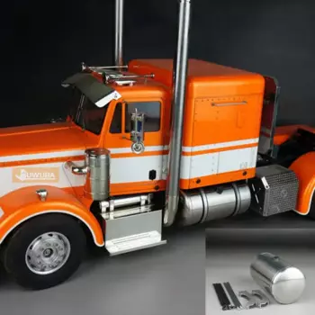 Масштабируемая модель для Tamiya 1/14 Круглый топливный бак из нержавеющей стали для King Hauler для GL для глобального топливного бака Американский топливный бак