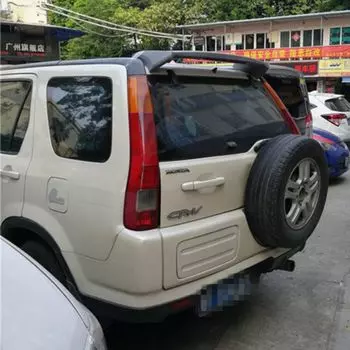 Материал ABS Углеродное волокно Глянцевый черный Неокрашенный цвет Праймер заднего крыла автомобиля с задним спойлером Lig для Honda CRV 2001-2007