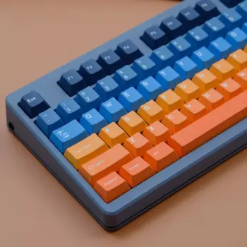 Материал PBT, 151 клавиш, градиентная краска Skyline, сублимация, вишневый профиль, набор клавиш для MX Switch, игровая механическая клавиатура