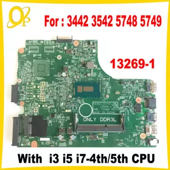 Материнская плата 13269-1 FX3MC для Dell Inspiron 3442 3542 3443 3543 5748 5749, материнская плата для ноутбука с процессором i3 i5 i7 DDR3, полностью протестирована