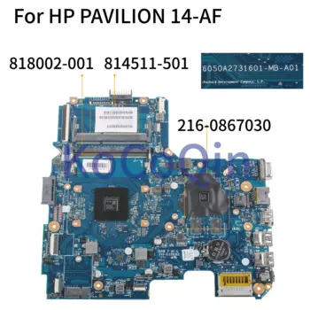 Материнская плата 6050A2731601 для ноутбука HP PAVILION 14-AF 245 G4, 818002-001, 814511-001, AM6310, 216-0867030 материнская плата для ноутбука, протестирована