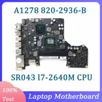 Материнская плата 820-2936-B 2,8 ГГц SLJ4P HM65 для Apple A1278 материнская плата для ноутбука с процессором SR043 I7-2640M 100% полностью протестированная