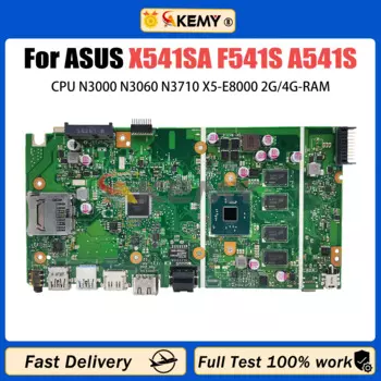 Материнская плата AKEMY X541SA для ноутбука ASUS X541S F541S A541S, материнская плата N3000 N3060 N3710 X5-E8000 ЦПУ 2 ГБ/4 ГБ ОЗУ