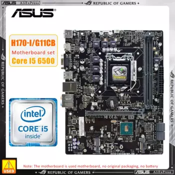 Материнская плата ASUS H170-I/G11CB + I5 6500 cpu LGA 1151 DDR4x2 32 Гб Intel H170 материнская плата USB3.0 Micro ATX