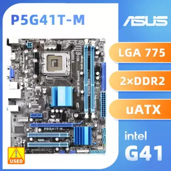 Материнская плата ASUS P5G41T-M LX2/GB LGA 775 Intel G41 для настольного ПК DDR3 PCI-E X16 VGA USB2.0 Core 2 Extreme/Core 2 Quad Cpus