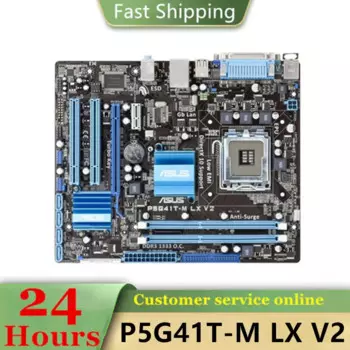 Материнская плата ASUS P5G41T-M-LX V2 Intel G41 LGA 775 Micro ATX VGA DDR3 1333 8 Гб SATA2 IDE USB2.0