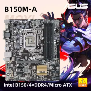 Материнская плата B150 ASUS B150M-A Для Core i5 6400 7400 6500 7500 6600 LGA 7600 материнская плата для Core i3 1151 6100 i7 7100 6700