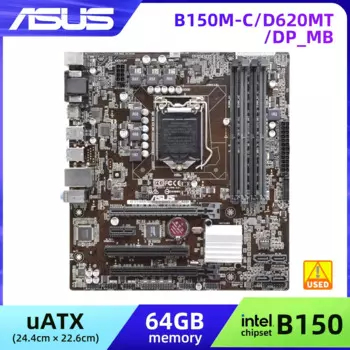 Материнская плата B150 ASUS B150M-C/D620MT/DP_MB для Intel Core i5 6400 6500 6600 LGA 1151 материнская плата для Core i3 6100 6300 i7 6700