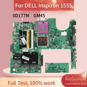 Материнская плата CN-0D177M 0D177M D177M для DELL 1555, материнская плата DAFM8BMB6F1 GM45 DDR3, полный тест 100% работы
