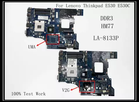 Материнская плата DDR3 HM77 UMA или V2G LA-8133P 100% для ноутбука Lenovo Thinkpad E530 E530C, протестированная работа