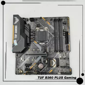 Материнская плата для настольных ПК Asus LGA1151 4x DDR4 Max 64 ГБ ОЗУ, чипсет Intel B360 ATX HDMI SATA3 M2 DVI TUF B360 PLUS Gaming