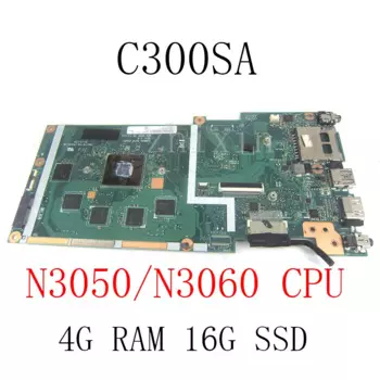 Материнская плата для ноутбука ASUS Chromebook C300SA с процессором N3060 N3050 4G RAM 16G-SSD C300SA