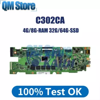 Материнская плата для ноутбука ASUS Chromebook C302CA C302C C302CA, материнская плата M3 6Y30 M5 6Y54 M7 6Y75 CPU 4G 8G RAM 32G 64G SSD