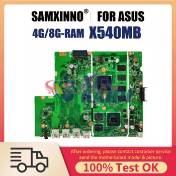 Материнская плата для ноутбука ASUS X540M X540MB A540MB F540MB, материнская плата для ноутбука с процессором N4000 N4100 N5000 4G 8G-RAM, 100% тест в порядке