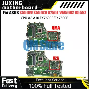 Материнская плата для ноутбука ASUS X550ZA X550ZE X550Z X750Z K550Z VM590Z A555Z X750DP материнская плата A8 A10 FX7600PF X7500P LVDS EDP