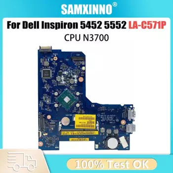 Материнская плата для ноутбука DELL Inspiron 5452 5552 LA-C571P CN-0F77J1 0F77J1 Pentium, материнская плата для ноутбука N3700, процессор, 100% протестировано, ОК