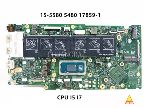 Материнская плата для ноутбука DELL Inspiron 5482 5480 i5-8265U 17859-1 0M02YW SR2FFX DDR4, материнская плата для ноутбука