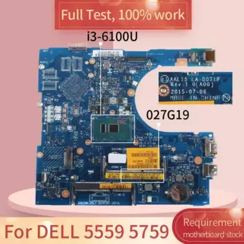 Материнская плата для ноутбука DELL Insprion 5559, 5459, 5759, 100%, рабочий