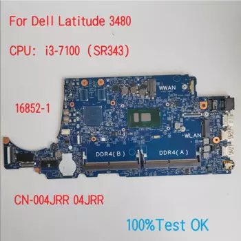 Материнская плата для ноутбука Dell Latitude 16852 3480 с процессором i3 CN-004JRR 04JRR 100%