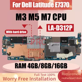 Материнская плата для ноутбука Dell Latitude E7370, модель 07 t8jw 0X95H8 0T73T5 08M2R5 0KYNNJ M3 M5 M7