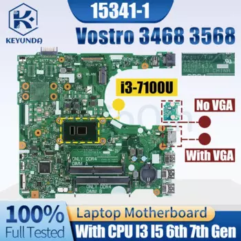 Материнская плата для ноутбука Dell Vostro 3468 3568 Inspiron 3467 3567 15341-1, материнская плата 00MPJH 02876N 07D5J9 0NP4RY 0RY2Y1 I3 I5 6/7