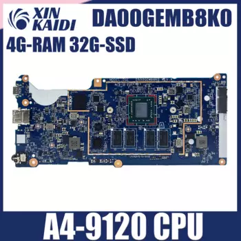 Материнская плата для ноутбука HP Chromebook 11A G8 EE DA00GEMB8K0, материнская плата для ноутбука с A4-9120, 4 ГБ ОЗУ, 32 ГБ-SSD GM, протестирована