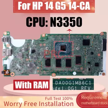 Материнская плата для ноутбука HP Chromebook 14 G5 14CA DA00G1MB6C1 SR36M N3350 с оперативной памятью L14340-001 L14343-001