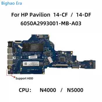 Материнская плата для ноутбука HP Pavilion 14-CF 14-DF с процессором N4000 N5000 DDR4 6050A2993001-MB-A03