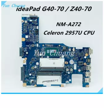Материнская плата для ноутбука Lenovo ideaPad G40-70 SR1DV 2957U CPU DDR3L FRU 90006456 ACLU1 ACLU2 UMA Z40-70 материнская плата
