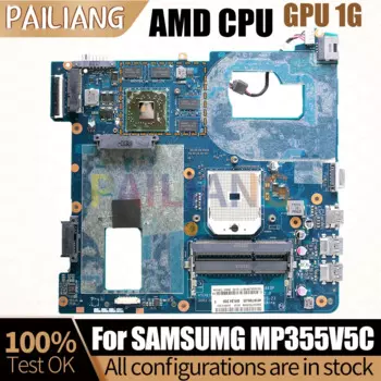 Материнская плата для ноутбука SAMSUNG MP355V5C, Стандартная плата AMD CPU GPU 1G, материнская плата для ноутбука, полностью протестирована