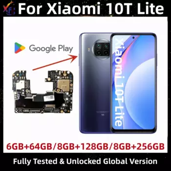 Материнская плата для Xiaomi Mi 10T Lite M2007J17G, разблокированная материнская плата, 128 ГБ, 256 ГБ ROM, логическая плата чипов, глобальная версия