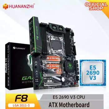 Материнская плата HUANANZHI X99 F8 LGA 2011-3 XEON X99 с поддержкой Intel E5 2690 V3, комбинированный комплект памяти DDR4 RECC NON-ECC NVME RU